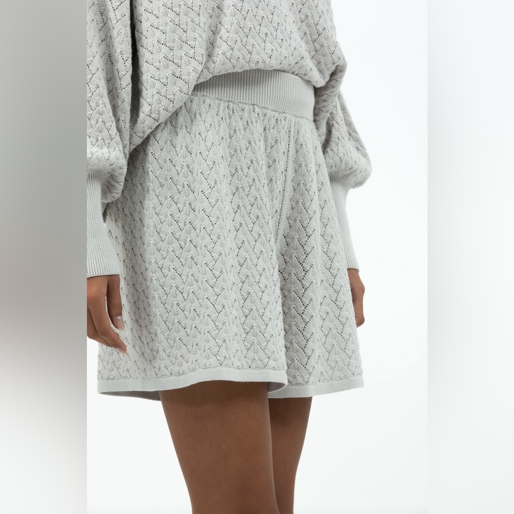 Mr Mittens Lace Short Baby Breath Light Gray Pull On Knit‎ Shorts size XS/S